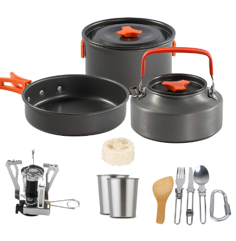 Outdoor-Kochtopf-Set zum Wandern und Campen